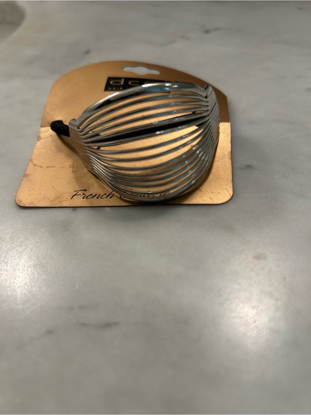 Silver Wire Cage French Hair Binder